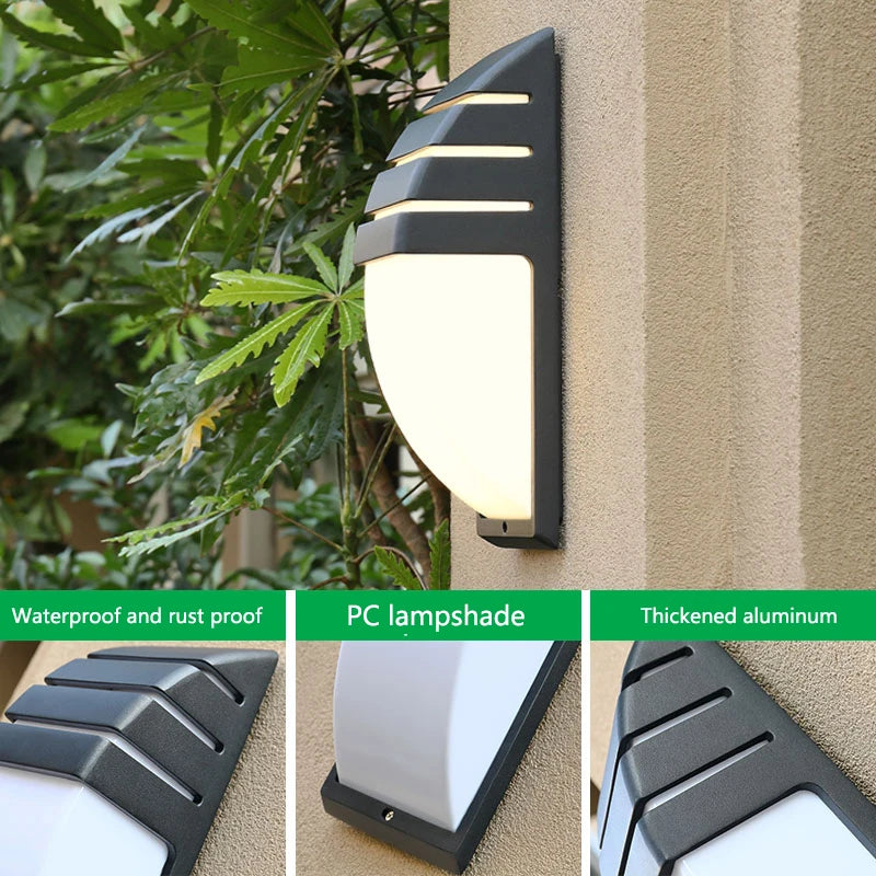LED outdoor wall light waterproof Radar Motion Sensor led light outdoor wall lamp porch light exterior light outdoor lighting