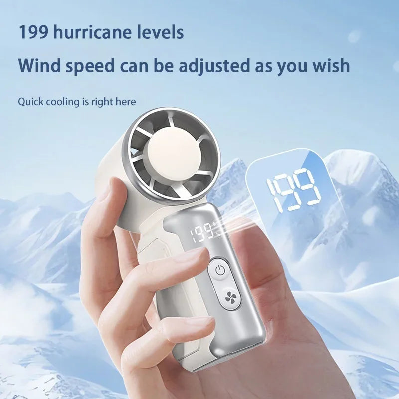 Mini Portable Handheld Fan | USB-Rechargeable | Pocket-Sized, Compact, and Quiet Fan | Ideal for Outdoor Activities, Dorm Rooms,