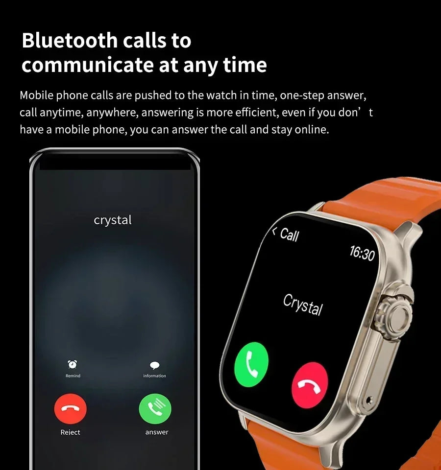 2026 New Smart Watch 8 Ultra Watch Ultra IWO Watch Ultra NFC Smartwatch Series 8 Bluetooth Call 2.2 Inch Wireless Fitness Watch