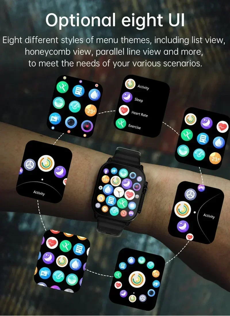 2026 New Smart Watch 8 Ultra Watch Ultra IWO Watch Ultra NFC Smartwatch Series 8 Bluetooth Call 2.2 Inch Wireless Fitness Watch