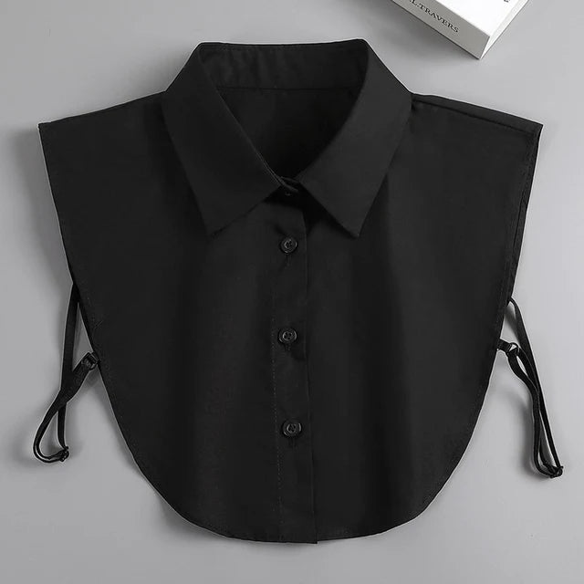 Fashion 2025 Front Tie White Fake Collar for Women Stand Detachable Collar Fake Girls Vintage Lace Ladies False Blouse Collar