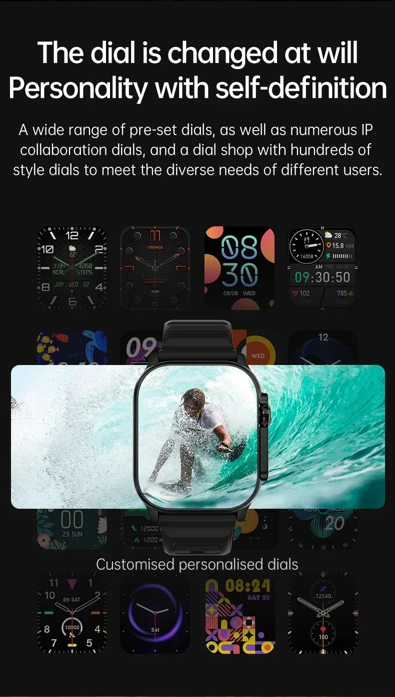 2026 New Smart Watch 8 Ultra Watch Ultra IWO Watch Ultra NFC Smartwatch Series 8 Bluetooth Call 2.2 Inch Wireless Fitness Watch