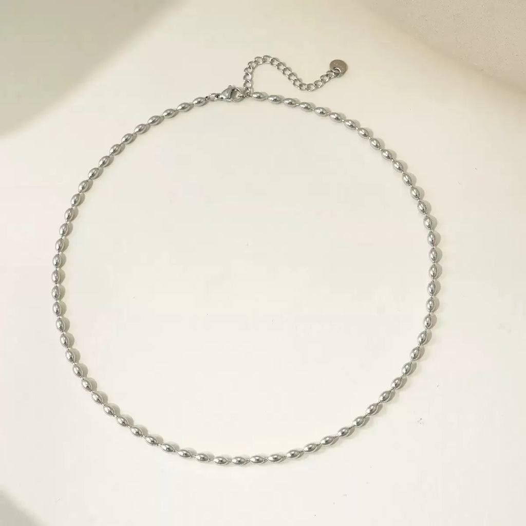 Stainless Steel Heart-shaped Pendant Necklace Metal Waterproof Jewelry For Women