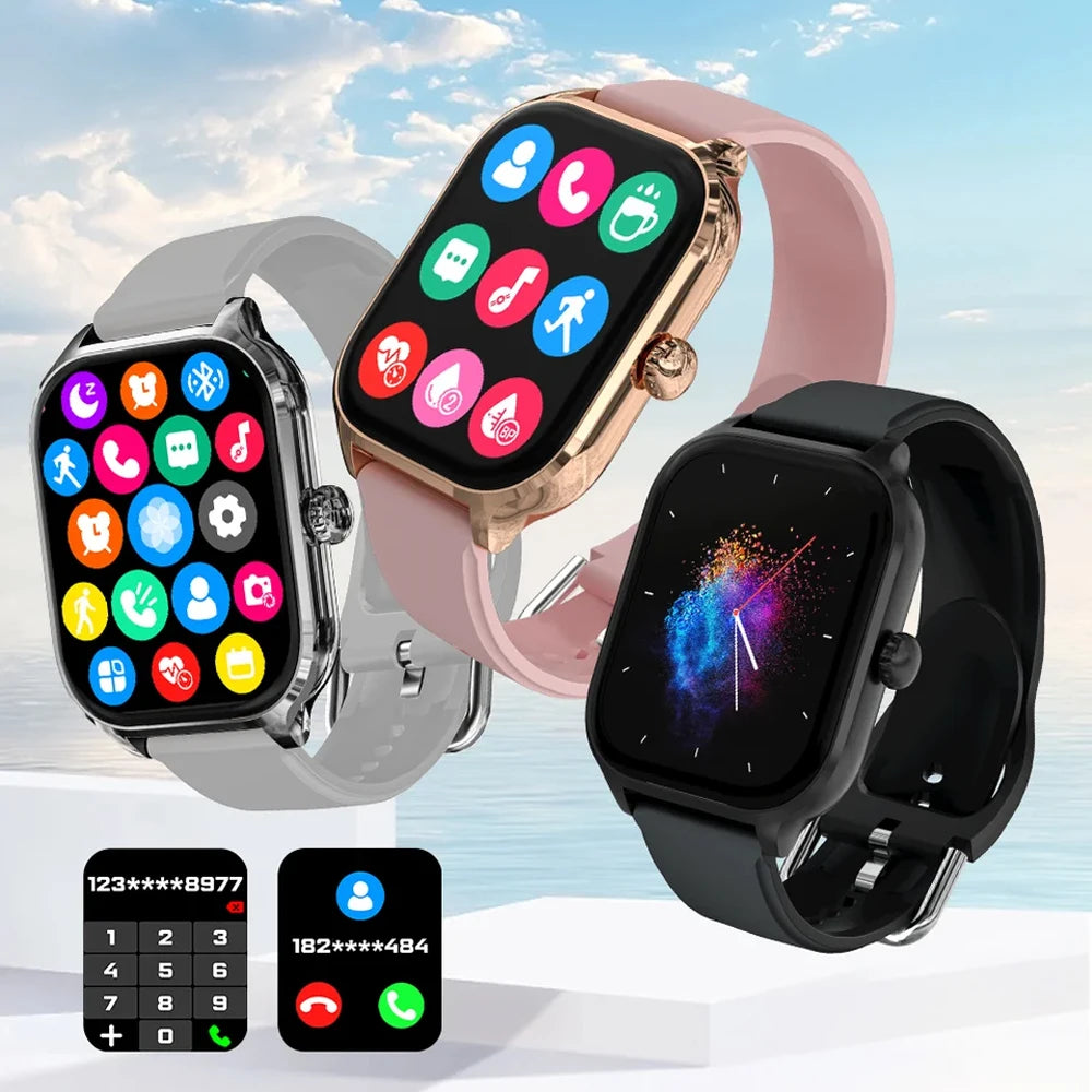 NEW 2.01'' Smartwatch Fitness Tracker Clock Sports Smartband Blood Pressure Monitor Smart Watches for Men Women IOS Android 2026