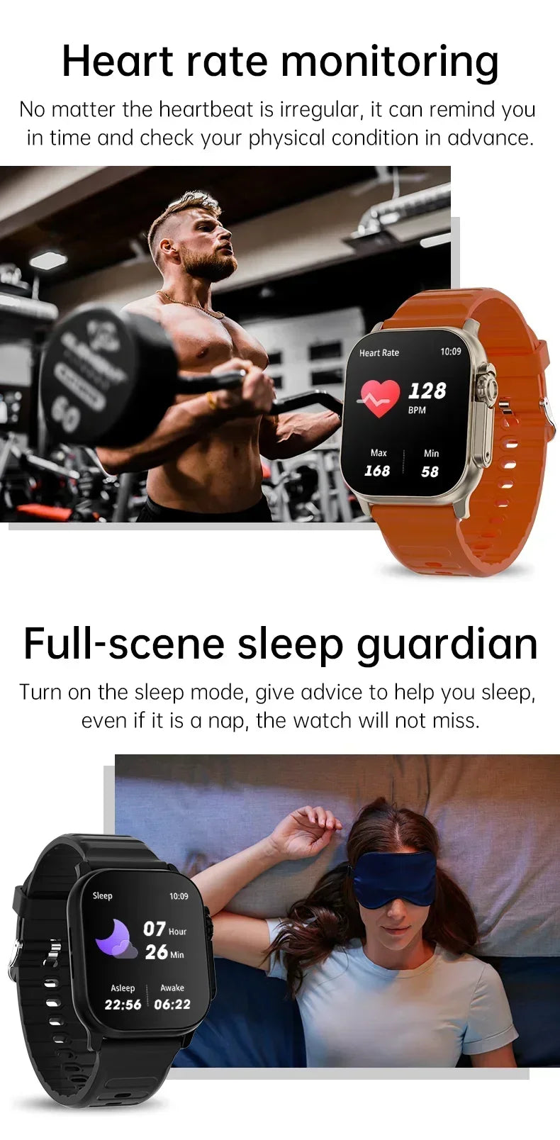 2026 New Smart Watch 8 Ultra Watch Ultra IWO Watch Ultra NFC Smartwatch Series 8 Bluetooth Call 2.2 Inch Wireless Fitness Watch