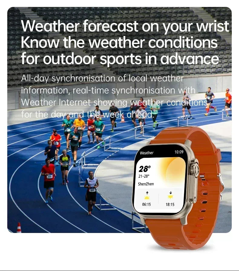 2026 New Smart Watch 8 Ultra Watch Ultra IWO Watch Ultra NFC Smartwatch Series 8 Bluetooth Call 2.2 Inch Wireless Fitness Watch