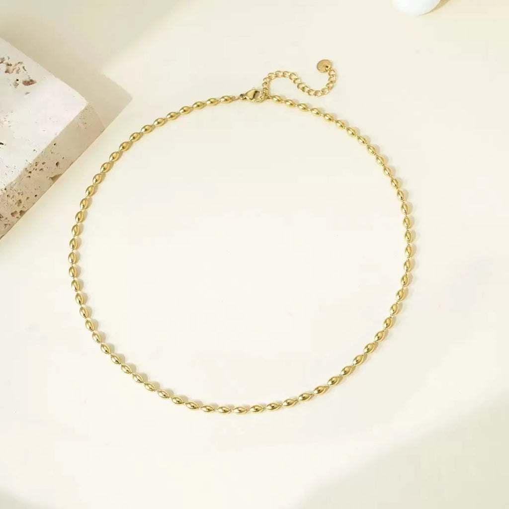 Stainless Steel Heart-shaped Pendant Necklace Metal Waterproof Jewelry For Women