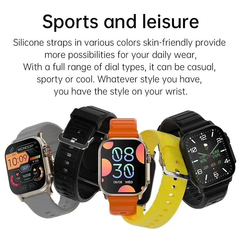 2026 New Smart Watch 8 Ultra Watch Ultra IWO Watch Ultra NFC Smartwatch Series 8 Bluetooth Call 2.2 Inch Wireless Fitness Watch