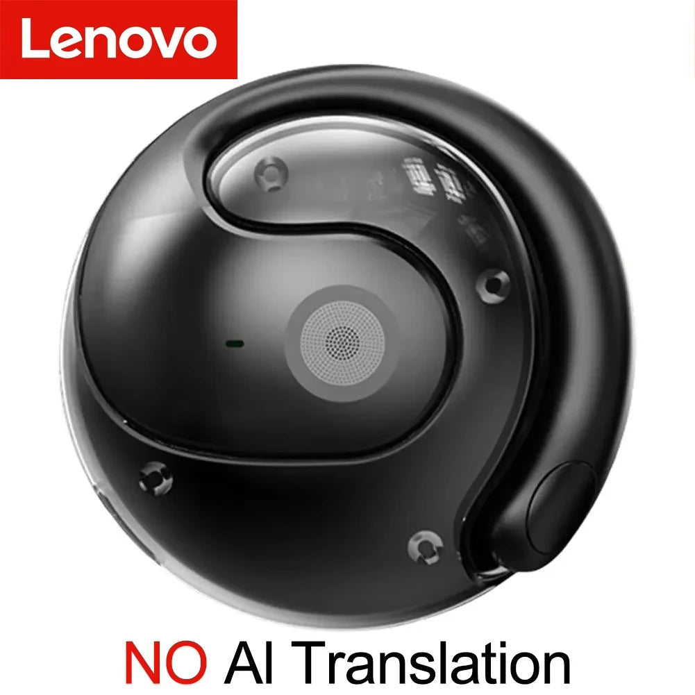 Lenovo Wireless Bluetooth AI Real-time Language Translation Earphones 144 Languages Ear Hanging Headphone Translator For Busine