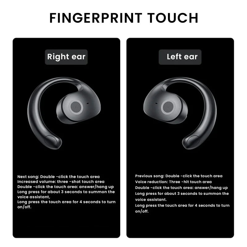 Lenovo Wireless Bluetooth AI Real-time Language Translation Earphones 144 Languages Ear Hanging Headphone Translator For Busine